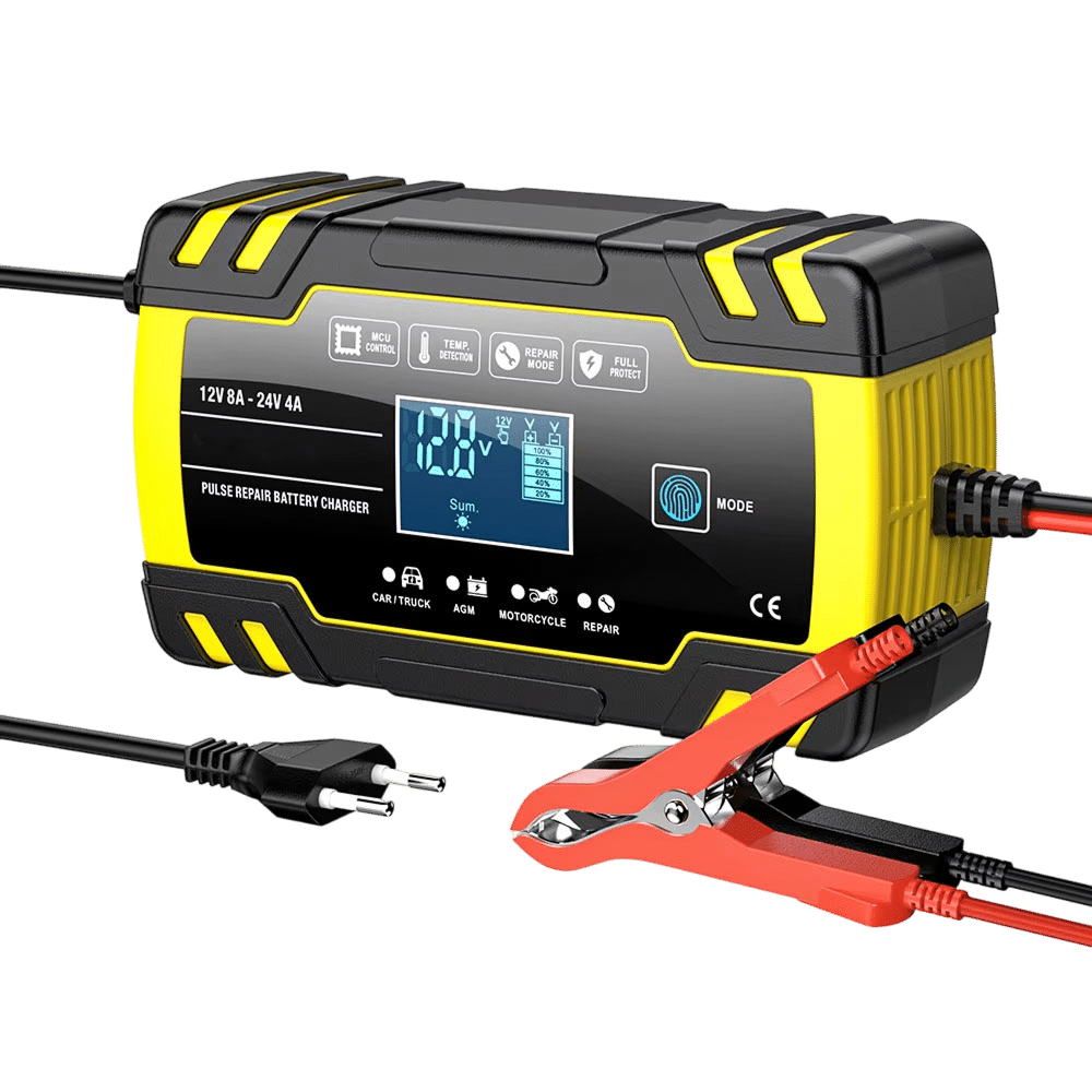 Comprehensive field testing of car battery trickle chargers in garage and cold-climate storage conditions with professional equipment setup