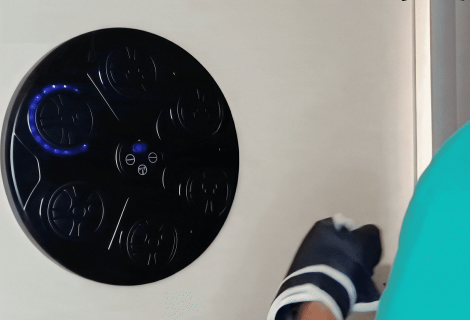 Field testing and close-up shot of multiple handheld car vacuum cleaners laid out on a clean car interior